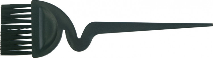 Кисть для окрашивания DEWAL,черная, с черной прямой щетиной, с ручкой "зиг-заг", широкая 55мм