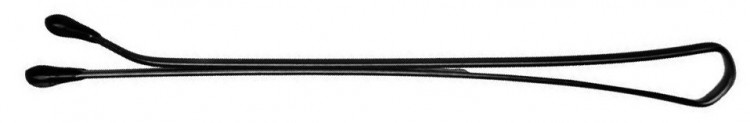 Невидимки DEWAL черные, прямые 50 мм, 60 шт/уп, на блистере