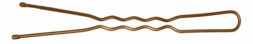 Шпильки DEWAL коричневые, волна 60 мм, 60 шт/уп, на блистере