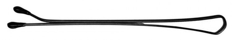 Невидимки DEWAL черные, прямые 60 мм, 200 гр, в коробке
