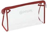 Косметичка DEWAL, полимерный материал, прозрачно-красная 25х8х15 cm