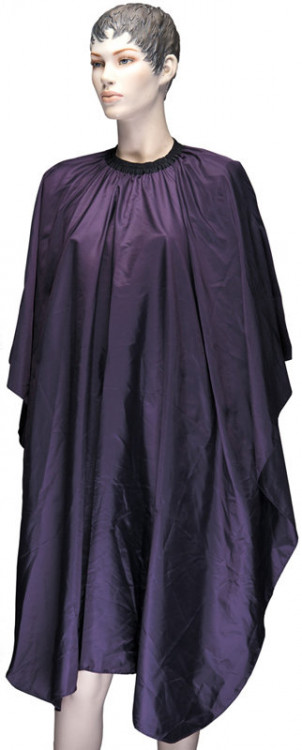 Пеньюар для стрижки DEWAL" Палитра ", полиэстер, фиолетовый , 128х146см, на крючках