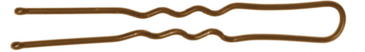 Шпильки DEWAL коричневые, волна 45 мм, 60 шт/уп, на блистере