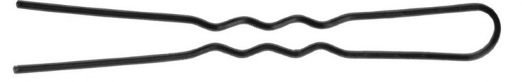 Шпильки DEWAL черные, волна, тонкие 45 мм, 60 шт/уп, на блистере