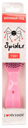 Парикмахерская щетка I LOVE MY HAIR 1501 розовая глянцевая M